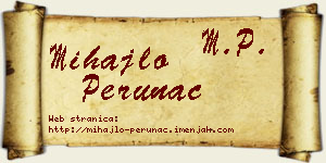 Mihajlo Perunac vizit kartica